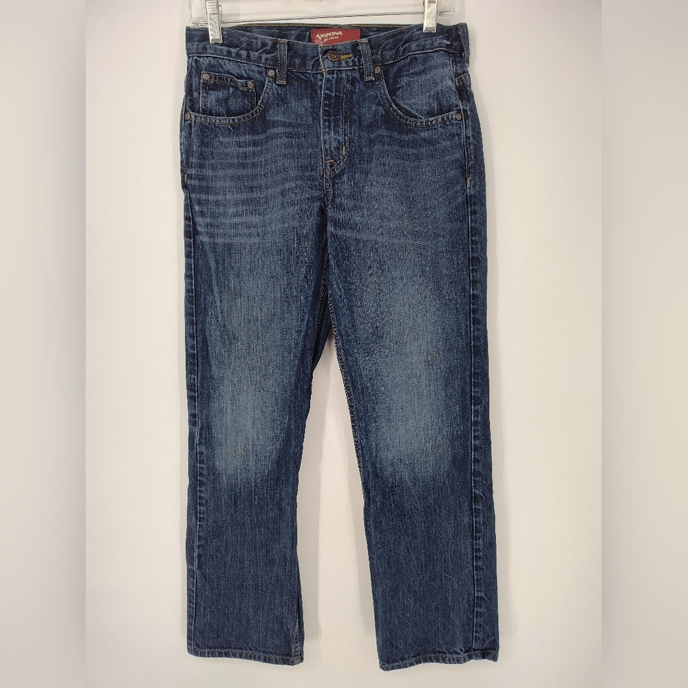 Arizona Boys Dark Blue Straight Jeans Size 16 Regular